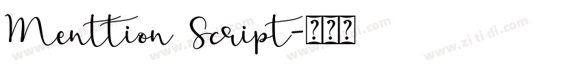 Menttion Script字体转换